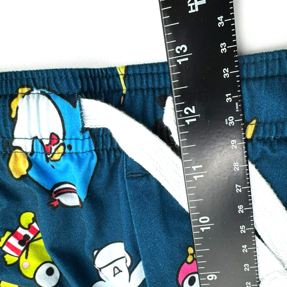 HELLO KITTY AND FRIENDS Mens XL Navy Pajama Lounge Sleep Pants Button Fly Sanrio - Picture 7 of 8